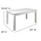 Flash Furniture Rectangle 38" W, 60" L, 29.5" H, Wood, Wood Grain XA-F-60X38-WH-GG - alternate 7